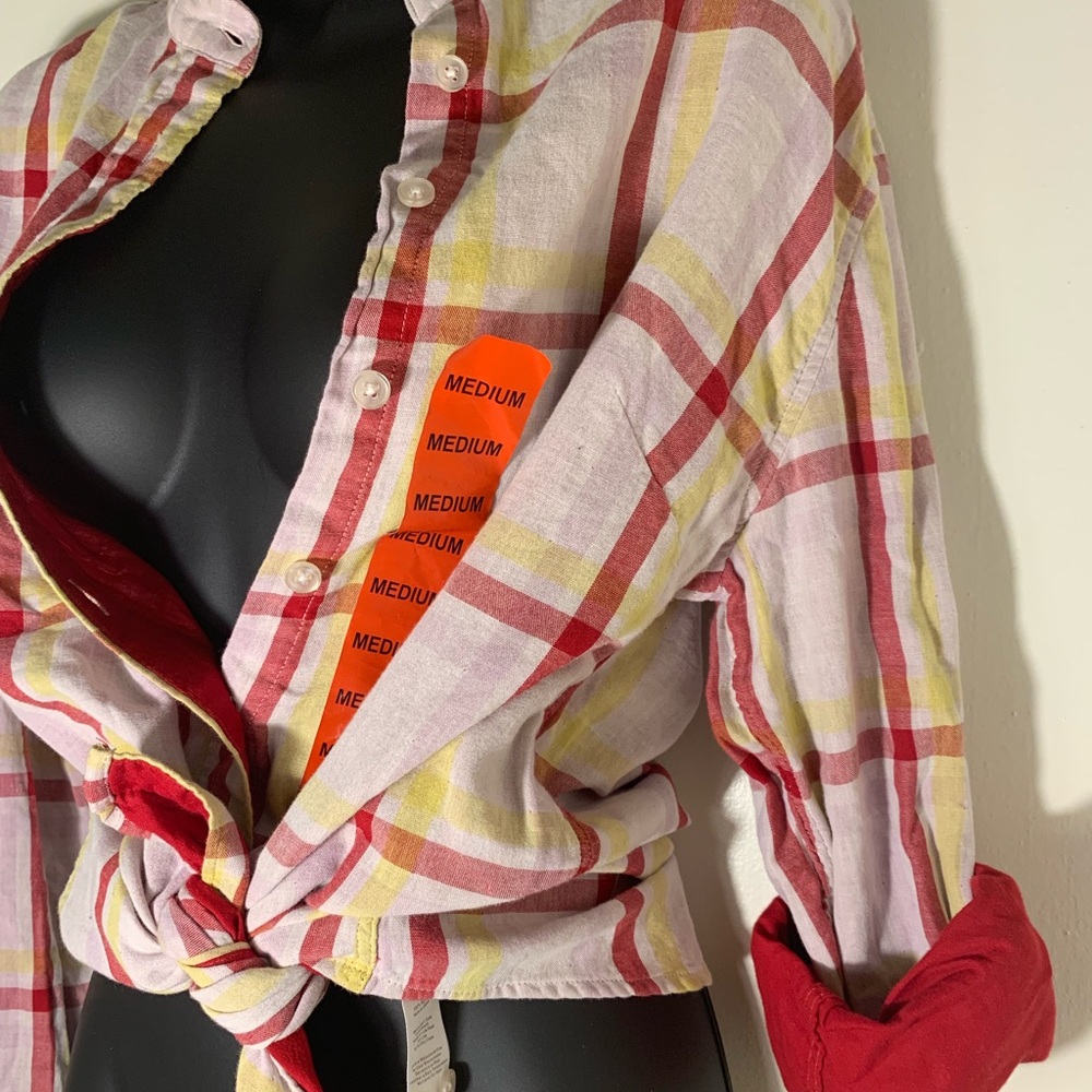 NEW.. multi-way button down stripped shirt